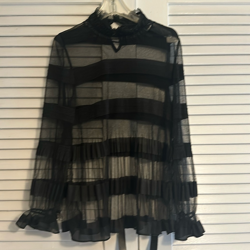 Black see-through top